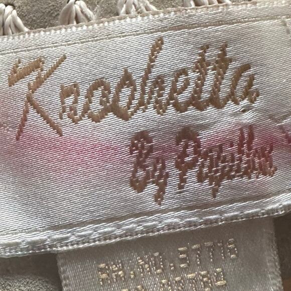 Kroshetta Leather Jacket with Crochet Trim – Women’s XL - Picture 8 of 8